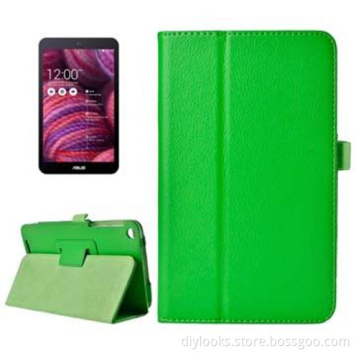Litchi Texture Horizontal Flip Leather Case with Holder for ASUS MeMo Pad 8 ME181C (Green)